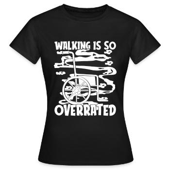 Accès en fauteuil roulant Wheelchair Funny - T-shirt Femme - noir - Devant - AI Model Female 172 dark (172cm)