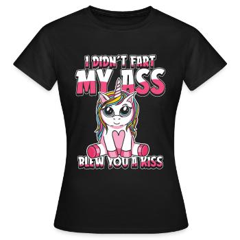 Einhorn Unicorn Wortwitz - Frauen T-Shirt - Schwarz - Vorne - AI Model Female 172 dark (172cm)