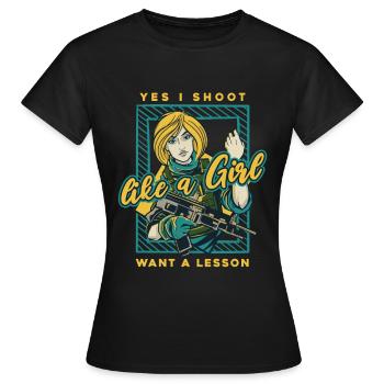 Club de tir - T-shirt Femme - noir - Devant - AI Model Female 172 dark (172cm)