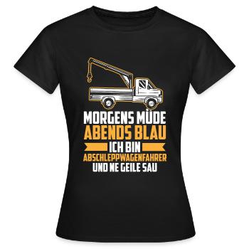 Abschleppdienst Abschlepper - Frauen T-Shirt - Schwarz - Vorne - AI Model Female 172 dark (172cm)
