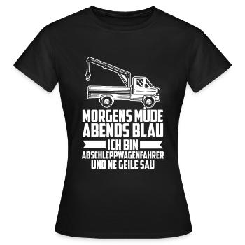 Abschleppdienst Abschlepper - Frauen T-Shirt - Schwarz - Vorne - AI Model Female 172 dark (172cm)