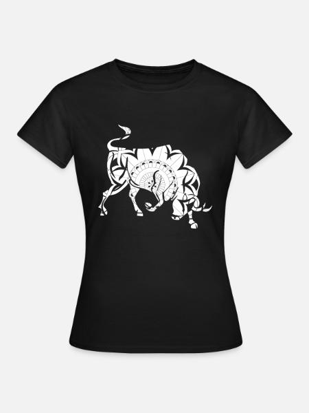 Sternzeichen Stier Symbol - Frauen T-Shirt - Schwarz