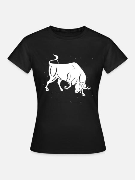 Sternzeichen Stier Symbol - Frauen T-Shirt - Schwarz