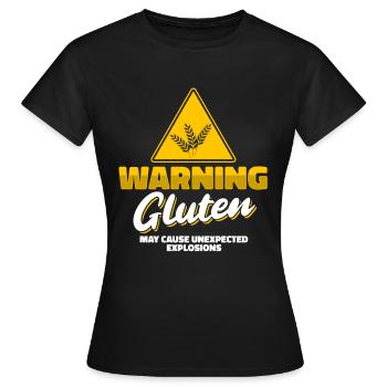 Glutenfrei Humor - Frauen T-Shirt - Schwarz - Vorne - AI Model Female 172 dark (172cm)
