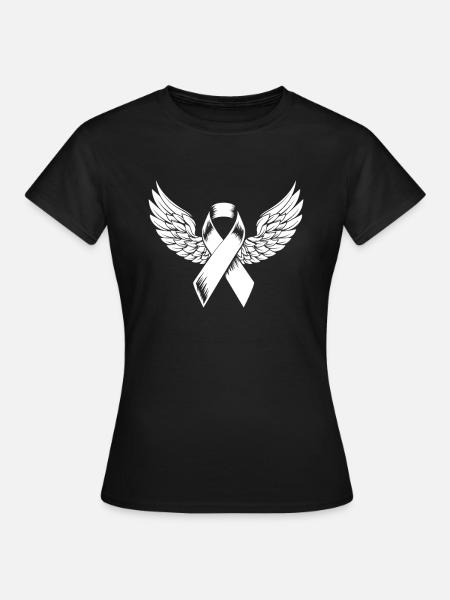 Brustkrebs Flügel - Frauen T-Shirt - Schwarz