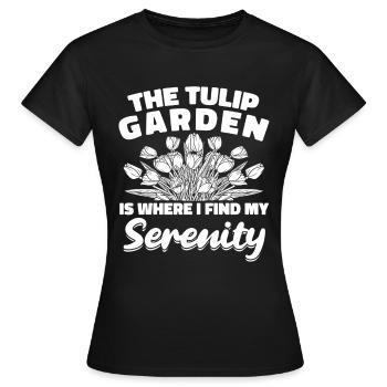 Tulpen Gelassenheit Tulpen - Frauen T-Shirt - Schwarz - Vorne - AI Model Female 172 dark (172cm)