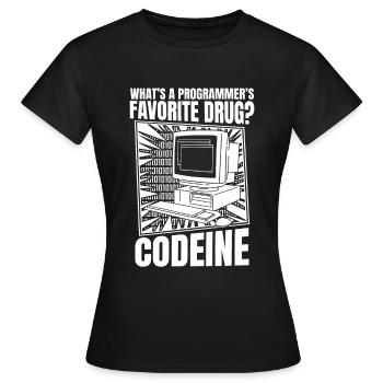 Developer Coder Programmer Computer - T-shirt Femme - noir - Devant - AI Model Female 172 dark (172cm)