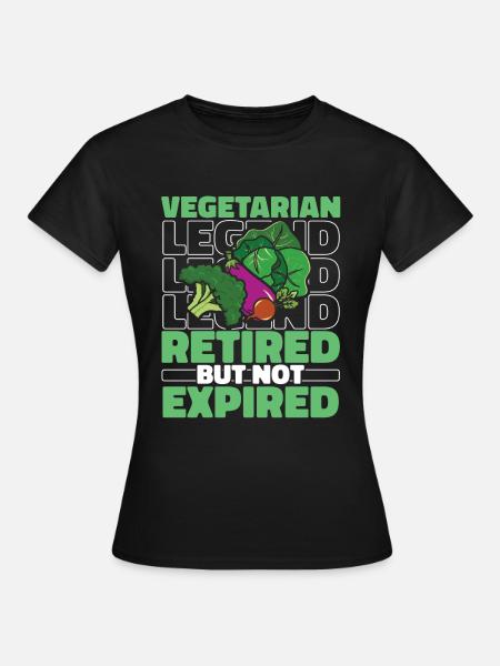 Vegetarisch Vegetarier Im Ruhestand - Frauen T-Shirt - Schwarz
