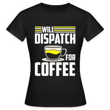 Café du centre de contrôle des appels d’urgence - T-shirt Femme - noir - Devant - AI Model Female 172 dark (172cm)