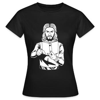 Christ Christianisme - T-shirt Femme - noir - Devant - AI Model Female 172 dark (172cm)