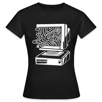 Developer Coder Programmer Computer - T-shirt Femme - noir - Devant - AI Model Female 172 dark (172cm)