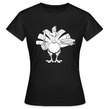 Thanksgiving - Frauen T-Shirt - Schwarz - Vorne - AI Model Female 172 dark (172cm)