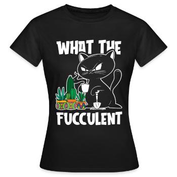 Hobbygärtner Garten Saftig Gartenkatze - Frauen T-Shirt - Schwarz - Vorne - AI Model Female 172 dark (172cm)