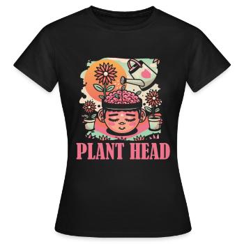 Hobbygärtner Garten Anlage Gartenkatze - Frauen T-Shirt - Schwarz - Vorne - AI Model Female 172 dark (172cm)