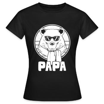 Fête des pères Papa Wear - T-shirt Femme - noir - Devant - AI Model Female 172 dark (172cm)