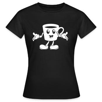 Émoticône Café Café - T-shirt Femme - noir - Devant - AI Model Female 172 dark (172cm)