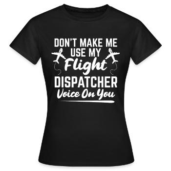 Voix du centre de contrôle des appels d’urgence - T-shirt Femme - noir - Devant - AI Model Female 172 dark (172cm)