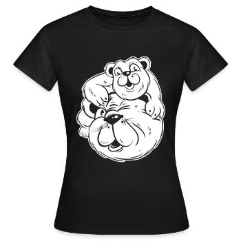 Fête des pères Papa Wear - T-shirt Femme - noir - Devant - AI Model Female 172 dark (172cm)