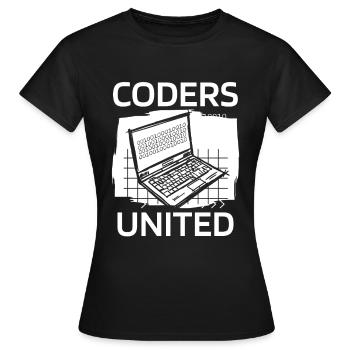 Programmeur Codeur développeur - T-shirt Femme - noir - Devant - AI Model Female 172 dark (172cm)