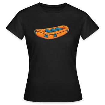 Rafting - Frauen T-Shirt - Schwarz - Vorne - AI Model Female 172 dark (172cm)