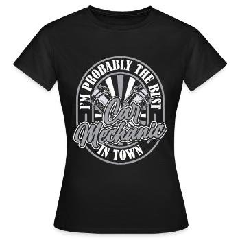 Car Mechanic - Women's T-Shirt - black - Front - AI Model Female 172 dark (172cm)