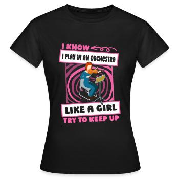Orchestra Funny - Women's T-Shirt - black - Front - AI Model Female 172 dark (172cm)