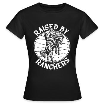 Rodeo Cowboy Rancher Ranch Cowboy - Frauen T-Shirt - Schwarz - Vorne - AI Model Female 172 dark (172cm)