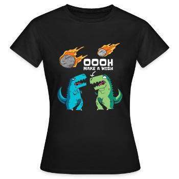 Redirection vers Space Space Dinosaur Astroid - T-shirt Femme - noir - Devant - AI Model Female 172 dark (172cm)