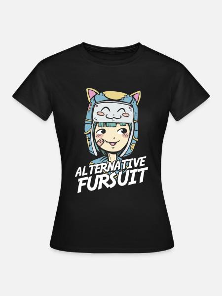 Furry Fandom Fursuits Niedlich - Frauen T-Shirt - Schwarz