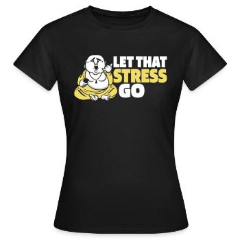 Buddha Buddhist Witzig - Frauen T-Shirt - Schwarz - Vorne - AI Model Female 172 dark (172cm)