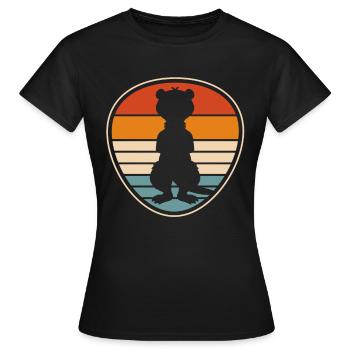 Putois furet - T-shirt Femme - noir - Devant - AI Model Female 172 dark (172cm)