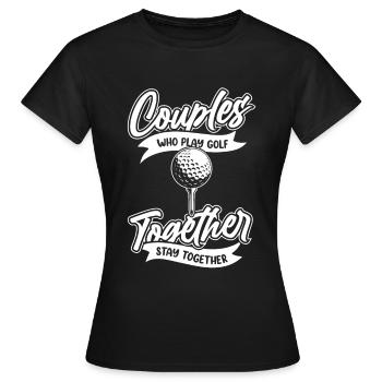 Golf Golfer Golfen - Frauen T-Shirt - Schwarz - Vorne - AI Model Female 172 dark (172cm)