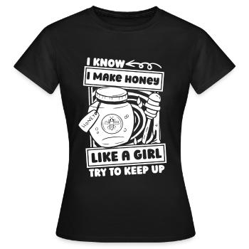Apiculteurs, apiculteurs - T-shirt Femme - noir - Devant - AI Model Female 172 dark (172cm)