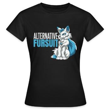 Furry Fandom Fursuits Cool - Women's T-Shirt - black - Front - AI Model Female 172 dark (172cm)