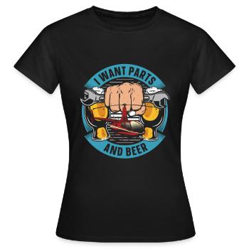 Hélicoptère Hélicoptère Bière - T-shirt Femme - noir - Devant - AI Model Female 172 dark (172cm)