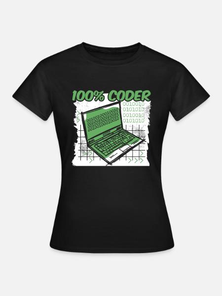 Entwickler Coder Programmierer - Frauen T-Shirt - Schwarz