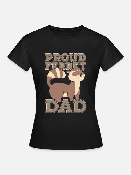 Frettchen Iltis Papa - Dame-T-shirt - sort