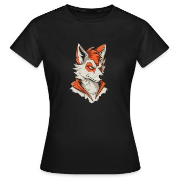 Furry Fandom Fursuits - Women's T-Shirt - black - Front - AI Model Female 172 dark (172cm)