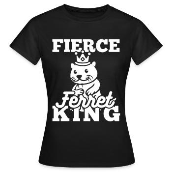 Putois furet - T-shirt Femme - noir - Devant - AI Model Female 172 dark (172cm)
