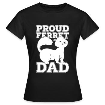 Putois furet - T-shirt Femme - noir - Devant - AI Model Female 172 dark (172cm)