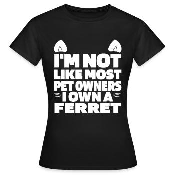 Putois furet - T-shirt Femme - noir - Devant - AI Model Female 172 dark (172cm)
