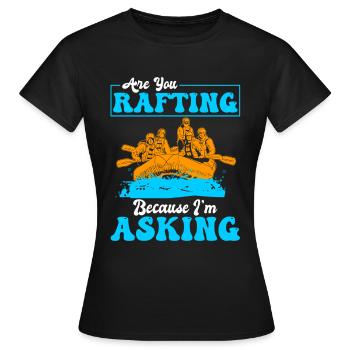 Rafting Wildwasser Rafting - Frauen T-Shirt - Schwarz - Vorne - AI Model Female 172 dark (172cm)