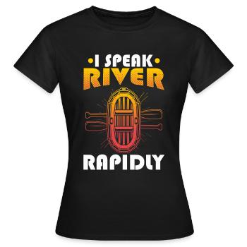 Rafting Wildwasser Rafting - Frauen T-Shirt - Schwarz - Vorne - AI Model Female 172 dark (172cm)