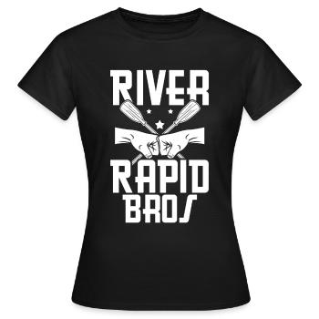 Rafting Wildwasser Rafting - Frauen T-Shirt - Schwarz - Vorne - AI Model Female 172 dark (172cm)