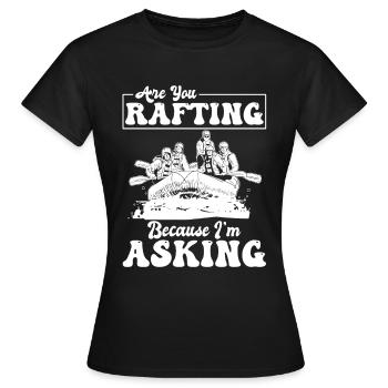 Rafting Wildwasser Rafting - Frauen T-Shirt - Schwarz - Vorne - AI Model Female 172 dark (172cm)
