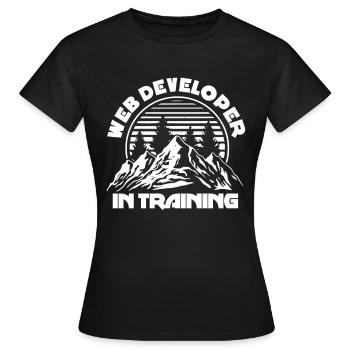Web Developer Web Developer Training - Women's T-Shirt - black - Front - AI Model Female 172 dark (172cm)