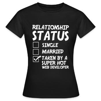 Web Developer Web Developer Funny - Women's T-Shirt - black - Front - AI Model Female 172 dark (172cm)