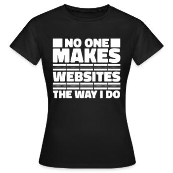 Développeur Web Développeur Web Drôle - T-shirt Femme - noir - Devant - AI Model Female 172 dark (172cm)