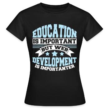 Web Developer Web Developer Funny - Women's T-Shirt - black - Front - AI Model Female 172 dark (172cm)