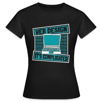 Développeur Web Développeur Web Drôle - T-shirt Femme - noir - Devant - AI Model Female 172 dark (172cm)